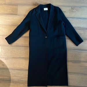 Sandro straight cut light wool coat